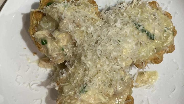 Tre tarteletter med fyld